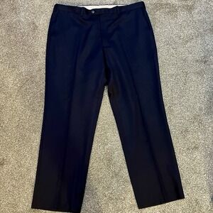 JB Britches Torino Navy Blue Flat Front Wool Italy Mens Dress Pants 40x30
